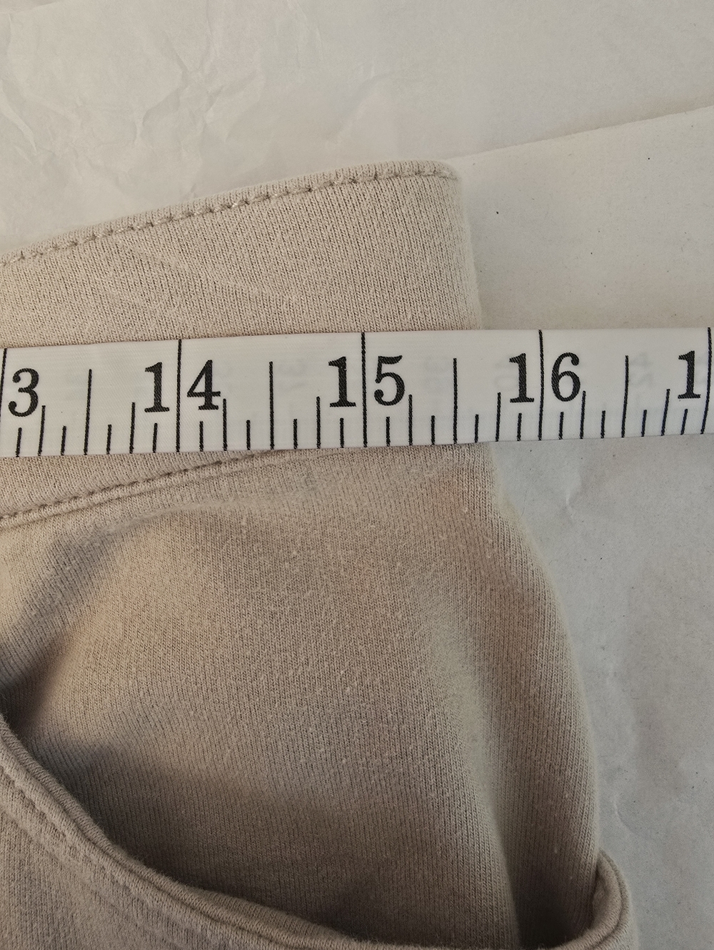 Denim & Co. Sz 12 Regular Beige Cozy Touch Baby Boot Pull-On Jean - Picture 11 of 11